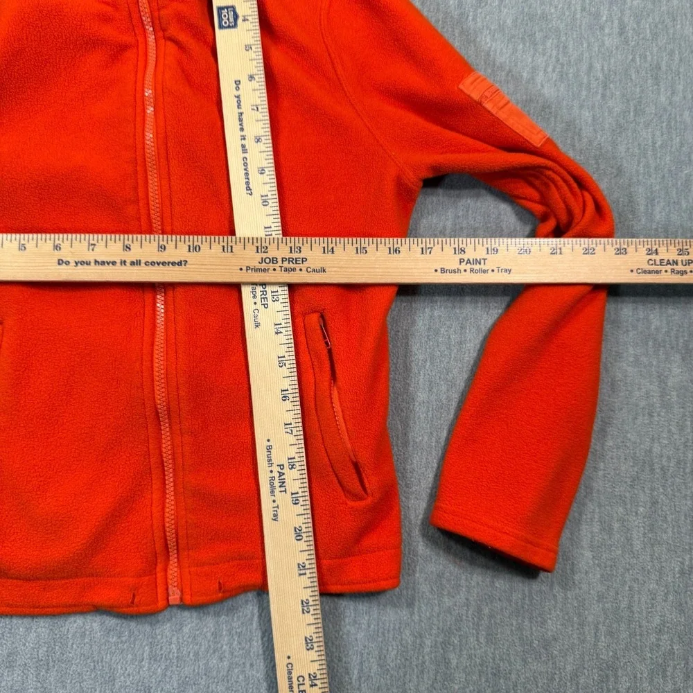 Energie Fleece Jacket‎ Womens Medium Orange Polar 2000 Butterfly Patch Full Zip